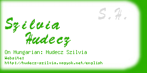 szilvia hudecz business card
